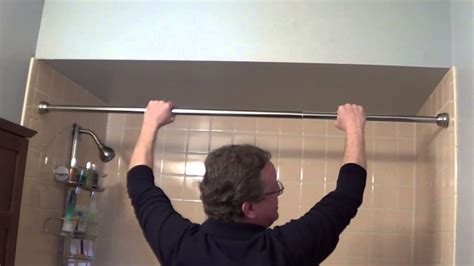 How To Put Up A Tension Shower Rod Shower Rod Installation - Tension Shower Rods - YouTube